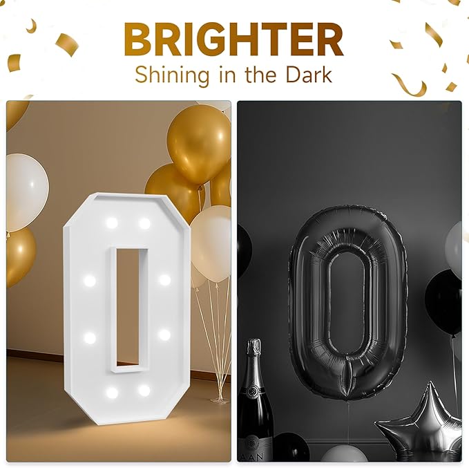 3FT Marquee Numbers 40, Happy 40th Birthday Decorations for Women Men, Large 40 Light up Numbers for Him Her 40 Years Old Birthday Party Supplies, 40th Anniversary Party Decor