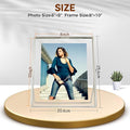 Floating Frame (, 8"x10" – Silver, for Picture 7x9, 6x8, Vertical)