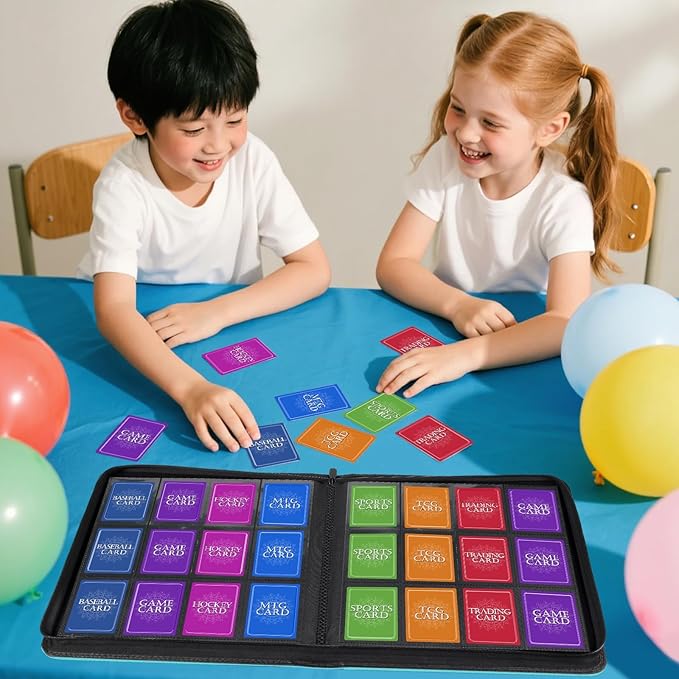 GEAoffice 12 Pocket Card Binder Side Loading Holds 720 Cards, Ringless Trading Card Collection Binder Album Folder for MTG, TCG, Game & Sports Cards, Non-PVC, Turquoise
