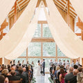 Champagne Ceiling Drapes for Parties 2 Panels Sheer Fabric, 5FTx20FT
