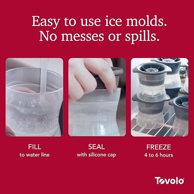 Ice Cube Molds Silicone Snowman Set of 4 for Holiday Drinks