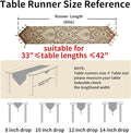 Luxury Vintage Design Table Runner Long Embroidery Jacquard, 60 Inches