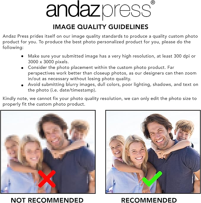 Andaz Press Bulk Photo Personalized Gift and Party Favors Collection, Square Fridge Magnet with Gift Bag, Custom Photo, 6-pack