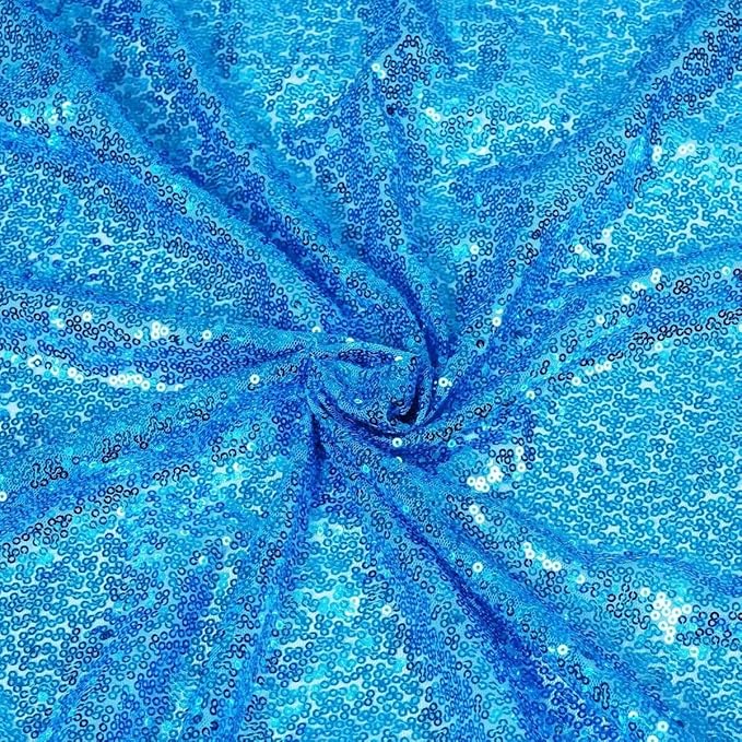 Eternal Beauty Turquoise Sequin Backdrop, 6x6 Ft Glitter Background Curtains for Shimmer Photography Party Wedding Birthday Back Drop Decor