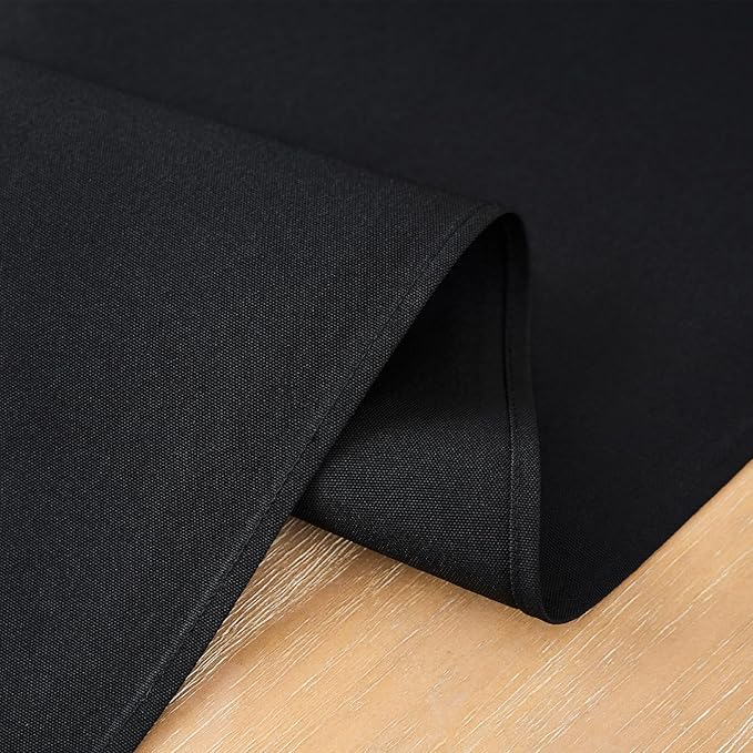 2 Pack Black Table Runner 12 x 72 Inch Solid Color Farmhouse Runners Coffee Table Dresser for Daily Party Home Decoration