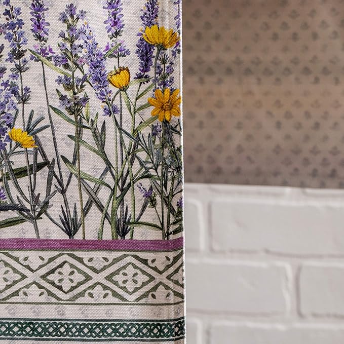 Maison d' Hermine Table Runner 100% Cotton Double Layer Table Runners 72 inches Long Decorative for Home Kitchen Dining Party Wedding Bridal Shower Spring Summer (Fanny Lavender, 14.50" x 72")