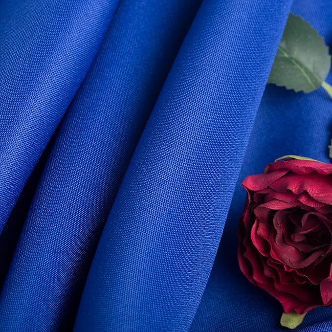 Ascoza 2pack 120 Inch Royal Blue Round Tablecloth in Washable Polyester Fabric for Wedding/Banquet/Restaurant/Parties