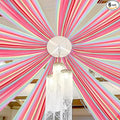 DUOBAO Rainbow Chiffon Ceiling Drapes 59''x20FT 6 Panels Sheer Arch Draping Fabric for Event Party Supplie, Baby Shower Photo Booth Background Supplies, Colorful Backdrop