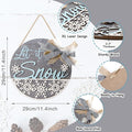 11.4”x11.4” Let It Snow Winter Decoration Sign( )