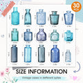 Vases Bulk Colored Flower Glass Vases Bud Vintage Colored Glass, 30 Pcs