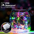 Multicolor Battery Operated String Lights, 12 Pack, 7ft Waterproof