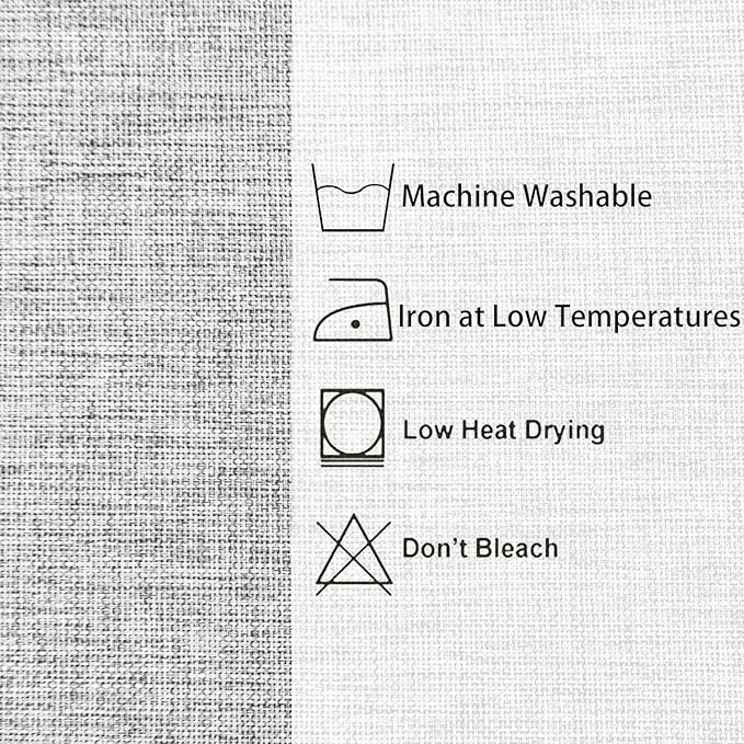 Hiasan Faux Linen Square Tablecloth - Wrinkle and Stain Resistant Washable Table Cloth for Kitchen Dining Room Holiday Table Cover for Dinner, Light Grey, 60 x 60 Inch