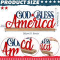 Patriotic God Bless America Metal Sign Rustic Table Decor Holiday