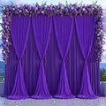 Tulle Backdrop Curtain for Parties Wedding – Purple, 5ft X 10ft Wrinkle