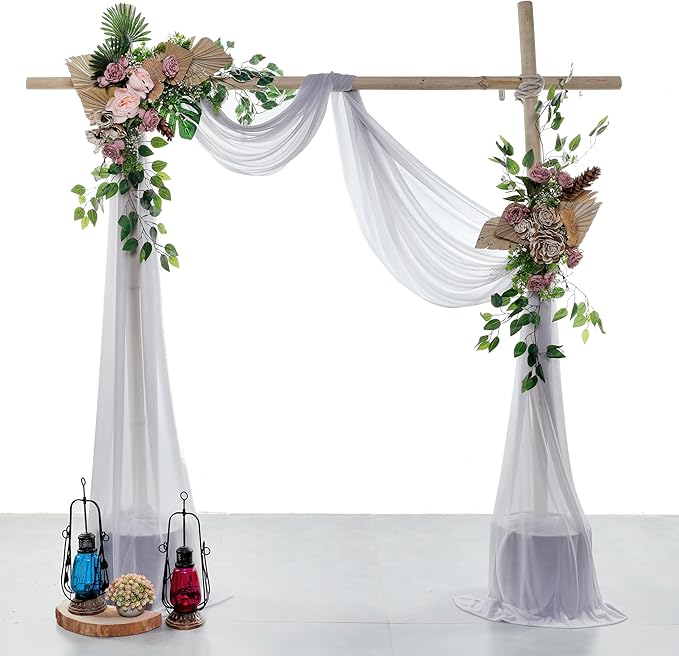 Backdrop Fabric, Cool Grey Sheer Chiffon, 30 Inch x 100 Ft