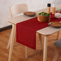 Linen Table Runner 14 x 90 Inch Long - 100% Pure Linen Christmas Red Table Runner - Cloth Fabric Hemstitch Runner for Thanksgiving, Christmas, Winter, New Year - Elara