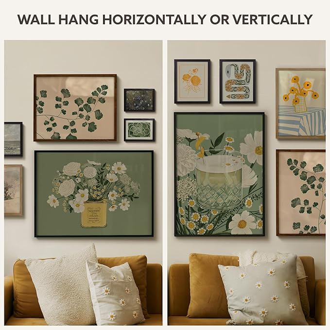 Opposite Wall - 12x12 in - Black Solid Oak Wood Picture Frame - Lightweight, Versatile & Shatterproof - Wall Hanging Poster or Photo Frame - Wall Decor for Office, Gallery & Home - 2 Pack