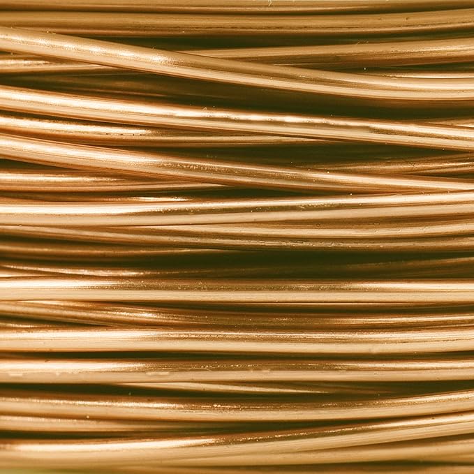 The Beadsmith Wire Elements Craft Wire – Tarnish Resistant, Soft Temper, Round, Gold Color – 0.64mm, 22 Gauge, 8 Yard Spool – Jewelry Making, Wire Wrapping, Floral, & Other DIY Crafts
