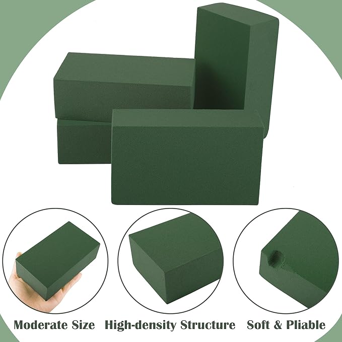 48 Packs Floral Foam Blocks Wet & Dry Floral Foam Bricks 5.5x3.1x1.8 Inch Flower Arranging Kit for Fresh and Artificial Flowers Florist Foam Blocks for Wedding Home Decor