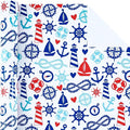 Nautical Anchors Wrapping Paper Roll, Nautical, 17 Inch X 33 Feet