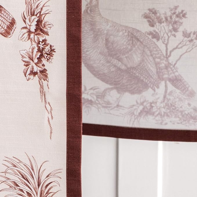 Maison d' Hermine Table Runner 100% Cotton Single Layer Table Runners 72 inches Long for Thanksgiving Christmas Decorations Home Kitchen Dining Party Wedding (Holy Jouy - Brown, 14.5" x 72")