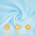 Tablecloths, 6 Pack Light Blue Polyester Rectangle Covers 90x132 Inch