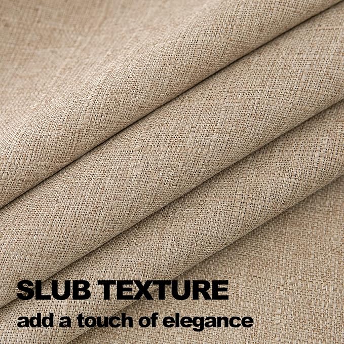 NLMUVW Linen Tablecloth Rectangle 8 Foot Burlap Textured Oblong Table Cloth Water Resistant Farmhouse Table Cover for Kitchen Dining Coffee, 54 x 120 Inch