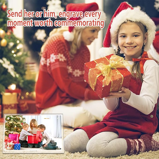 HELPLEX Picture Frames, 6 Pack 4x4 inch Acrylic Picture Frame Clear 4 x 4 Photo Frames Magnetic Picture Frames Ready for Tabletop Display, Effectively Protect Photos from Fading and Yellowing