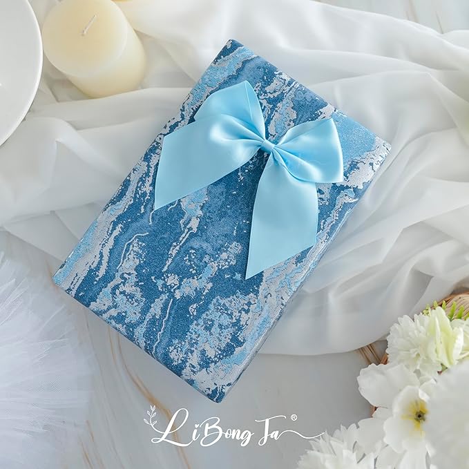 Gift Wrap Bows, 24 Pack 5-Inch Satin Ribbon Bows with Twist Ties