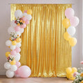 SquarePie Sequin Backdrop Curtain Less See Through Thick Background for Party 5FT x 7FT Gold