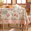 Patdrea Designer Linen Table Cloth for Rectangle Table – Pink, Vintage
