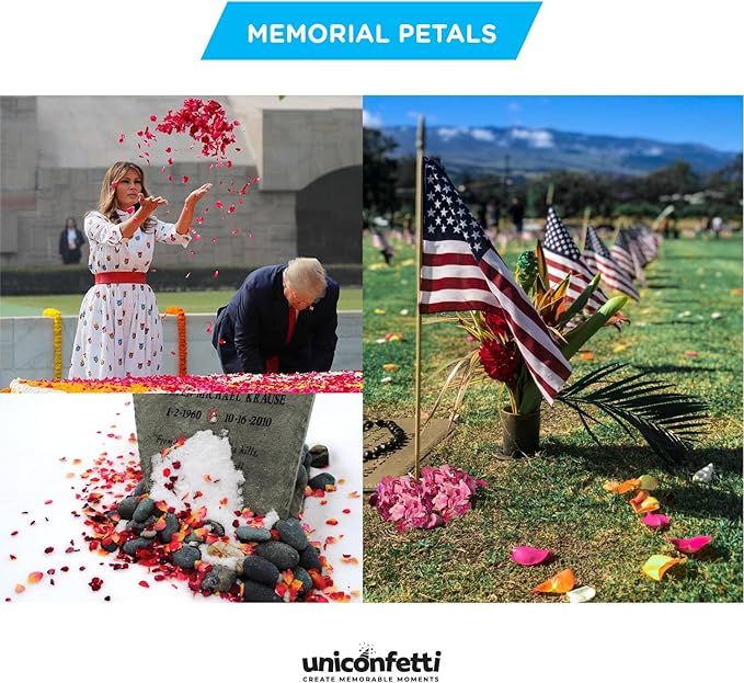 Dried Flower Red Plum Biodegradable Confetti - Real Flower Petals for Weddings, Flower Girl Toss, Wedding Send Off Ideas, Party Table Decoration | Boxed - 8oz (0.5lbs)