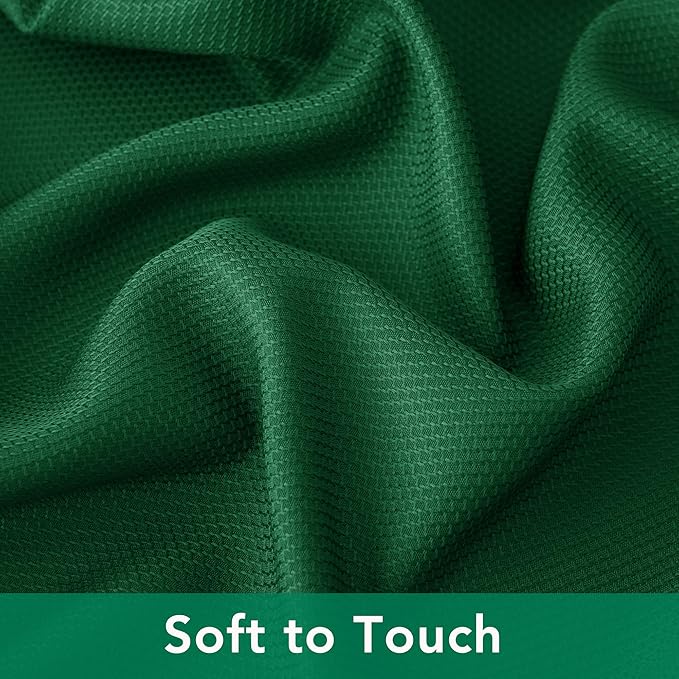 Biscaynebay Textured Fabric Christmas Round Table Cloth 90", Hunter Green Water Resistant Folding Table Covers for Dining, Kitchen, Wedding & Parties Machine Washable