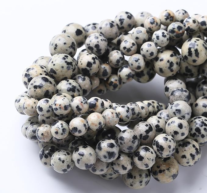 Quail Egg Stone Beads Gemstone Round Crystal Energy Jade Beads Stone Beads for Jewelry Making DIY Bracelet Necklace Jewelry Making 1 Strand 15.5inch 35PCS 10MM