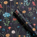 Kraft Wildflower Wrapping Paper, 17 Inch X 16.5 Feet, Mini Roll