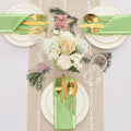 Satin Napkins, 50 Pieces – Sage Green