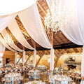Ceiling Drapes for Weddings Sheer Ceiling Draping, 5x30ft – White