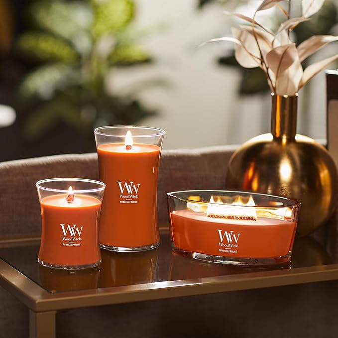 Pumpkin Praline Jar Candle, Orange, Soy Blend Wax, 3.7 x 6.8 Inch