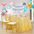 Sequin Tablecloth Sparkly Gold Wedding Tablecloth, 60x102 Inch – Gold
