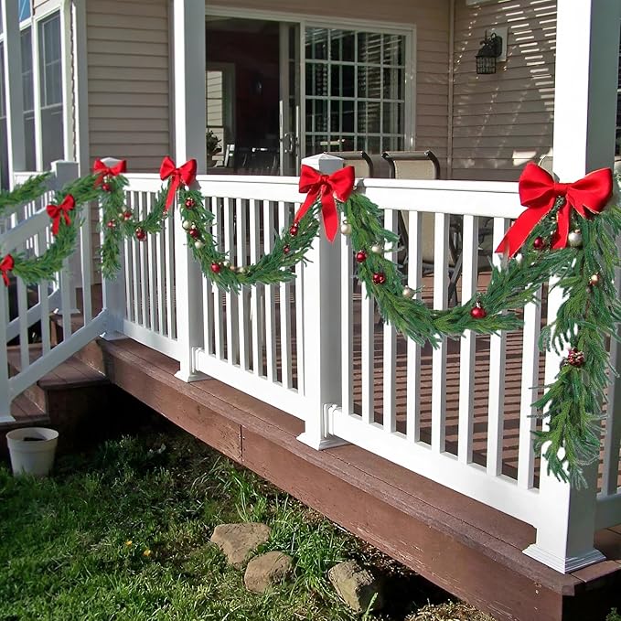 Garlands: 2-Pack Norfolk Pine Artificial Greenery, 9 Ft Each, Green