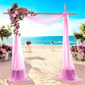 MDS Halloween Chiffon Draping Fabric - 1 Panel, 30" Wide x 30ft Long - Sheer Spooky Arbor & Canopy Drapery for Haunted House Backdrops, Party Ceilings, DIY Costumes & Themed Events - Bubblegum Pink