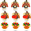 KPOSIYA Thanksgiving Napkin Rings Set of 24, Turkey Napkin Rings Vintage Alloy Fall Napkin Holders for Holiday Dinner Parties, Weddings, Family Gatherings