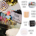 Paper Wedding Photobooth Props, 30 Pieces with Real Glitter and 8x10 Sign