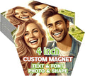 KETABAO – 4" Custom Pentagon Photo Magnets - Upload Your Photo for Personalized Magnets - Choose Your Shape - Add Your Text Fridge, Locker, and Car & More