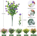 20 Bundles Artificial Flowers for Outdoor Outside Spring Summer