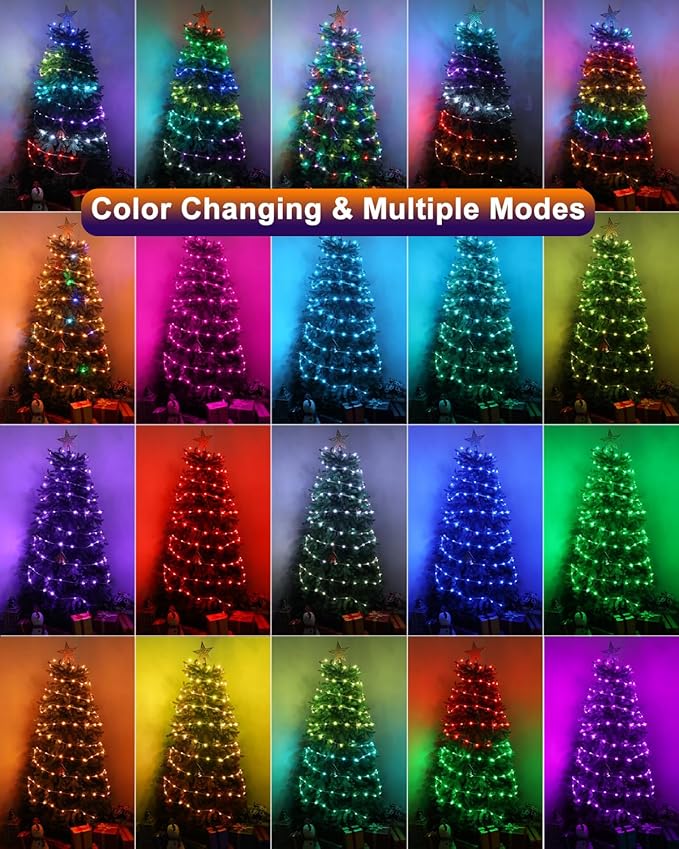 Indoor String Lights, 200 LED Color Changing Copper Fairy Lights
