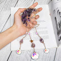 Amethyst Crystal Moon Suncatchers for Window Hanging Tree of Life