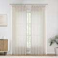 Pinch Pleated Semi Sheer Curtains Textured Linen Blended Light – Natural