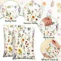 Wildfloral Gift Bags Vintage Wildflower Party Favor Bag, 100 Pcs