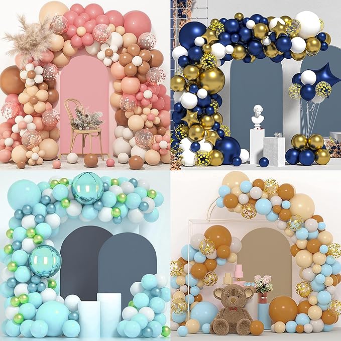 Wedding Arch Covers Arch Backdrop Cover Arch Stand Covers 7.2FT 6.6FT 6FT Set of 3 Arch Cover Spandex Fabric Stretchy Backdrop for Wedding Birthday Party Decoration Baby Shower (Mint Green)